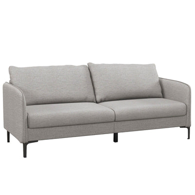 Modern 76 Inch Loveseat Sofa Couch for Apartment Dorm with Metal Legs - Relaxacare