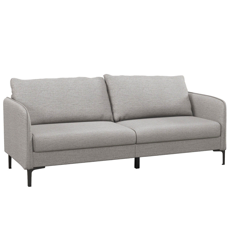 Modern 76 Inch Loveseat Sofa Couch for Apartment Dorm with Metal Legs - Relaxacare