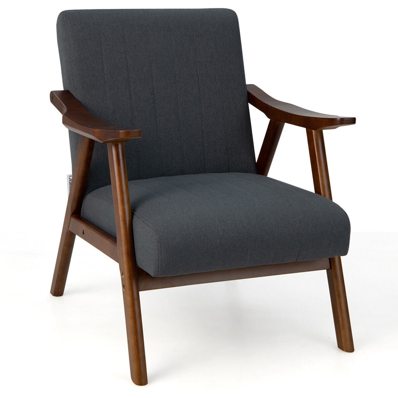 Modern Accent Chair Leisure Armchair with Felt Pads-Gray - Relaxacare
