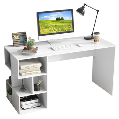 Modern Computer Desk with 3 Tier Storage Shelves for Home Office - Relaxacare