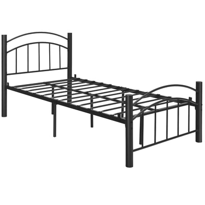 Modern Platform Bed with Headboard and Footboard-Twin size - Relaxacare