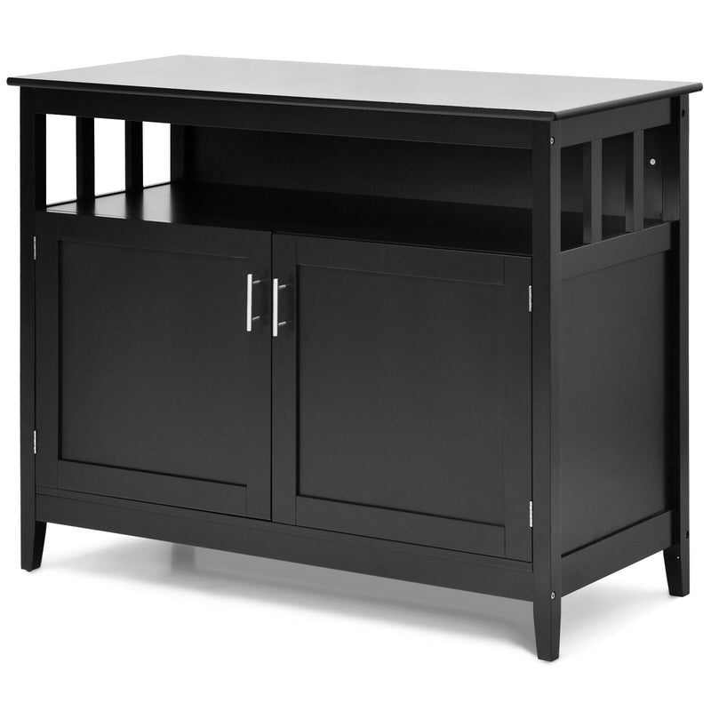 Modern Wooden Kitchen Storage Cabinet -Black - Relaxacare