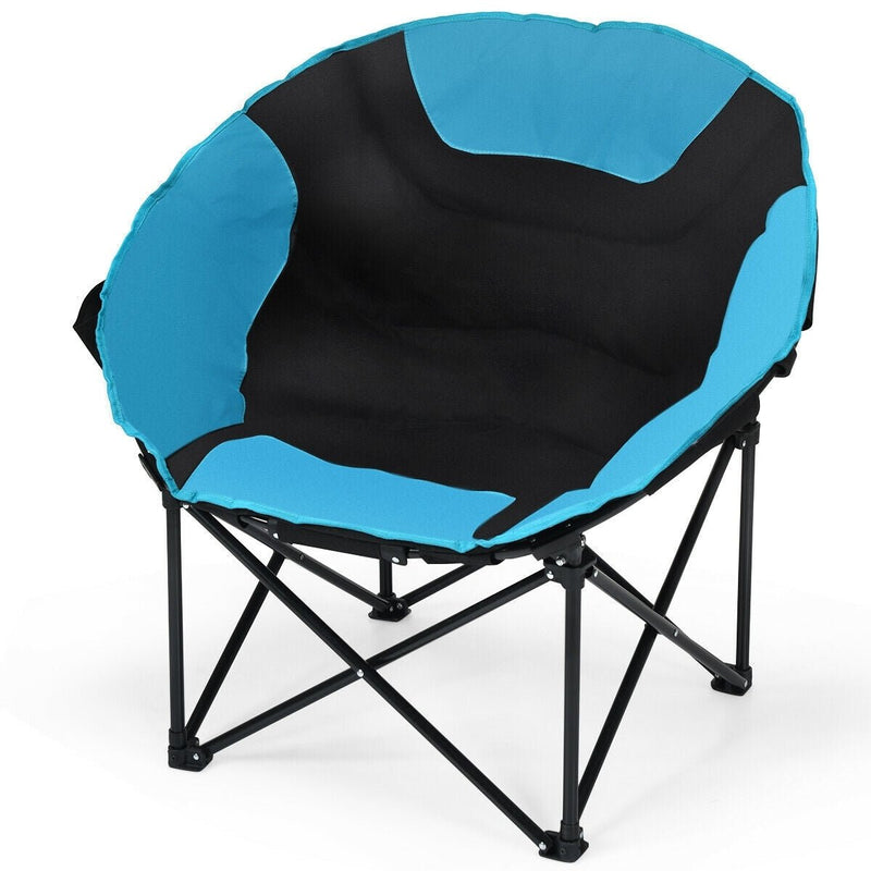 Moon Saucer Steel Camping Chair Folding Padded Seat - Relaxacare