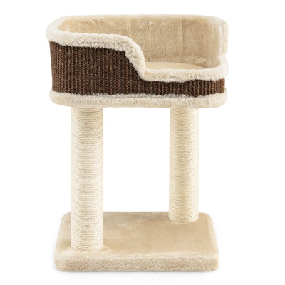 Multi-Level Cat Climbing Tree with Scratching Posts and Large Plush Perch - Relaxacare