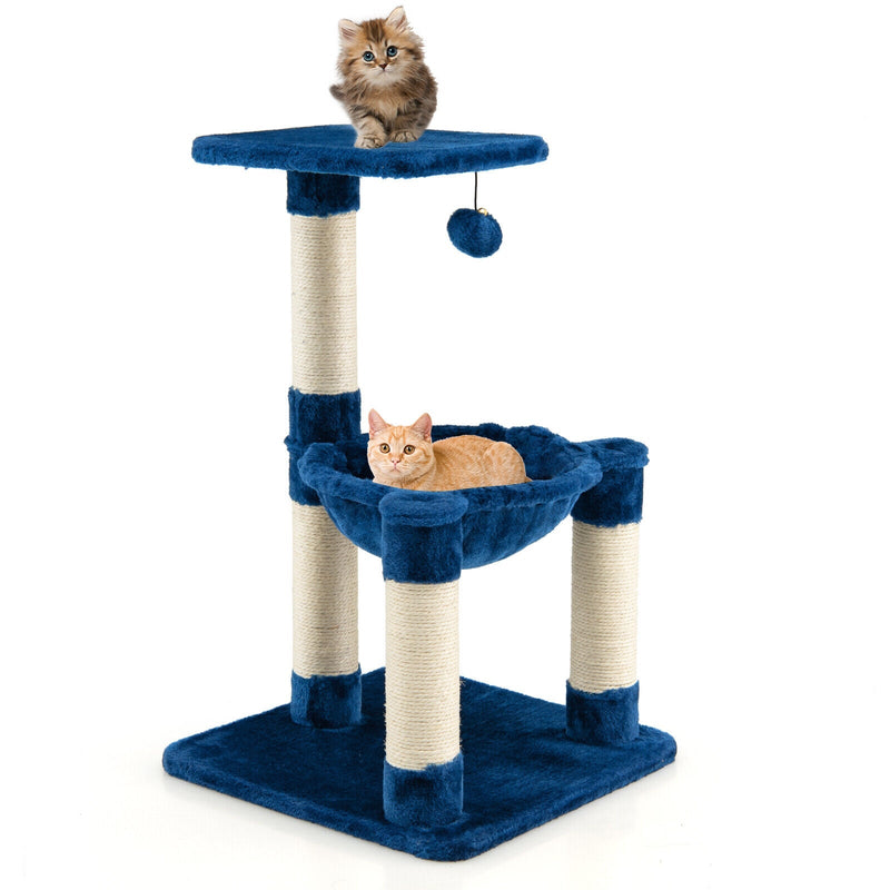 Multi-level Cat Tree with Scratching Posts and Cat Hammock - Relaxacare