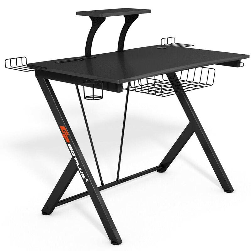 Multifunctional K-Shaped Gamer Desk with Display Support Plate - Relaxacare
