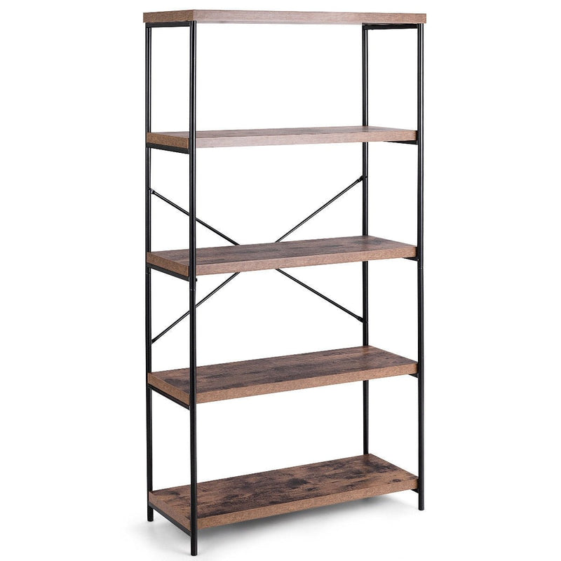 Multipurpose Open Bookcase Industrial Rack Wide Standing Storage Shelf - Relaxacare