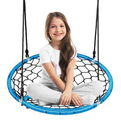 Net Hanging Swing Chair with Adjustable Hanging Ropes - Relaxacare