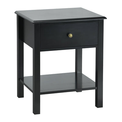 Nightstand End Table with Drawer and Shelf - Relaxacare