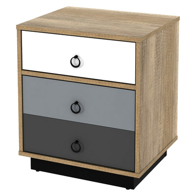 Nightstand with Drawer and Storage Cabinet Wooden Sofa Side Table End Table - Relaxacare
