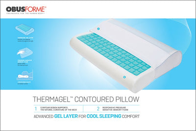 OBUSFORME Contour Thermagel Memory Foam Pillow - Relaxacare