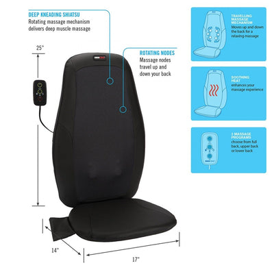 OBUSFORME Deep Kneading Shiatsu Heated Massage Cushion - Relaxacare