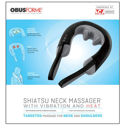 OBUSFORME Shiatsu/Vibration Neck & Shoulder Massager - Relaxacare