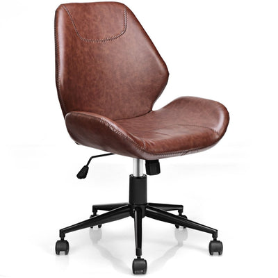 Office Home Leisure Mid-back PU Upholstered Rolling Chair - Relaxacare