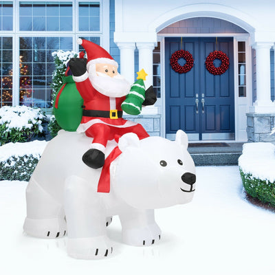 Open Box-2 meters Christmas inflatable bear and Santa Claus - Relaxacare