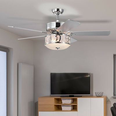 Open Box-52-inch fan light (colorful color) - Relaxacare