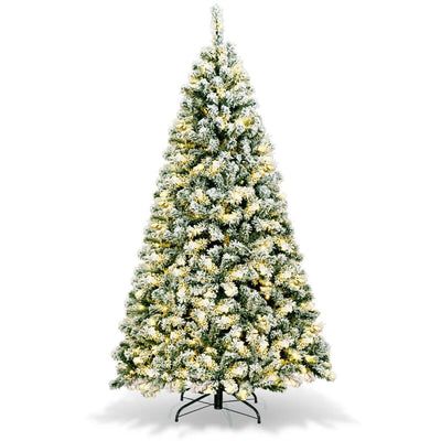Open Box-6 feet flocking with light slimming tree 250LED lights - Relaxacare
