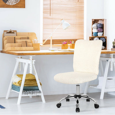 Open Box-Beige velvet cloth office chair - Relaxacare