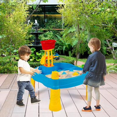 Open Box-Large sand and water table combination with umbrella - Relaxacare