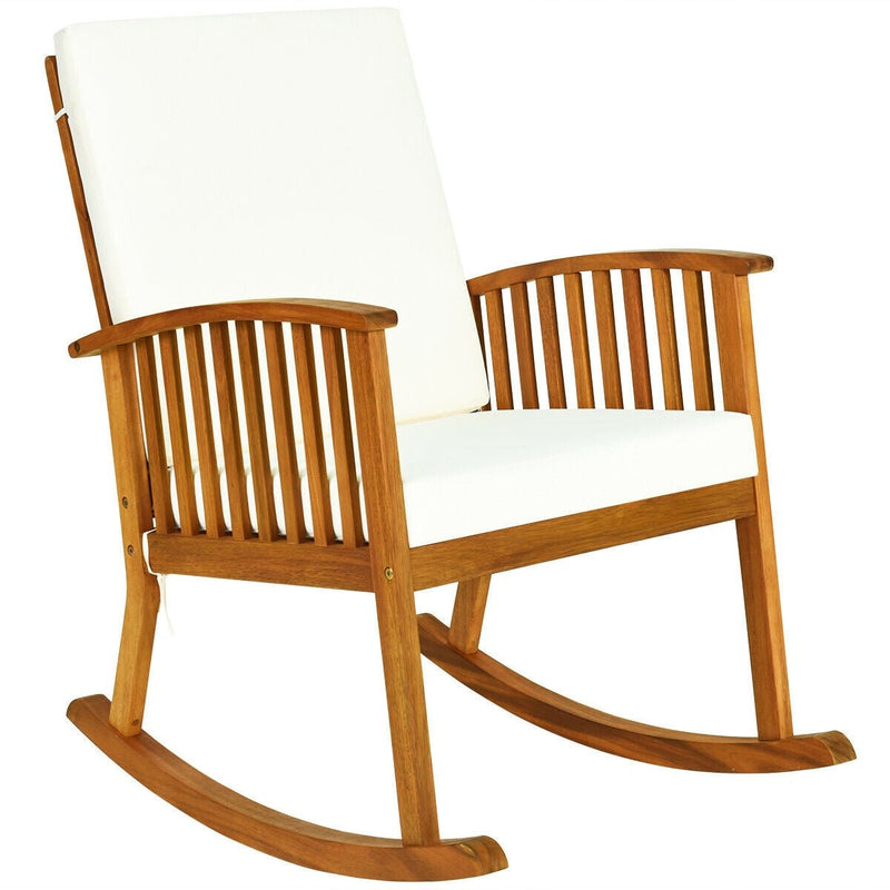 Outdoor Acacia Garden Wood Rocking Chair - Relaxacare
