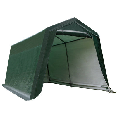 Outdoor Carport Shed with Sidewalls and Waterproof Ripstop Cover-10 x 10 ft - Relaxacare