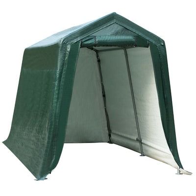 Outdoor Carport Shed with Sidewalls and Waterproof Ripstop Cover-7 x 12 ft - Relaxacare