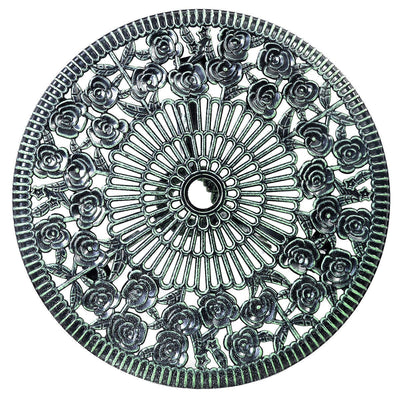 Outdoor Cast Aluminum Patio Furniture Set with Rose Design - Relaxacare