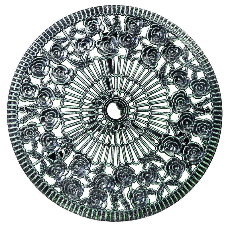 Outdoor Cast Aluminum Patio Furniture Set with Rose Design - Relaxacare