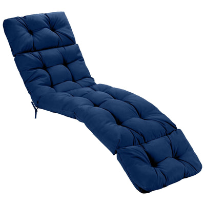 Outdoor Lounge Chaise Cushion with String Ties for Garden Poolside - Relaxacare