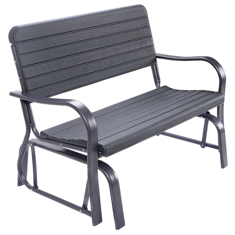 Outdoor Patio Steel Swing Bench Loveseat - Relaxacare
