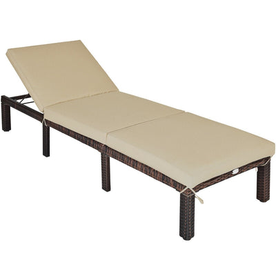 Outdoor Rattan Adjustable Cushioned Chaise - Relaxacare