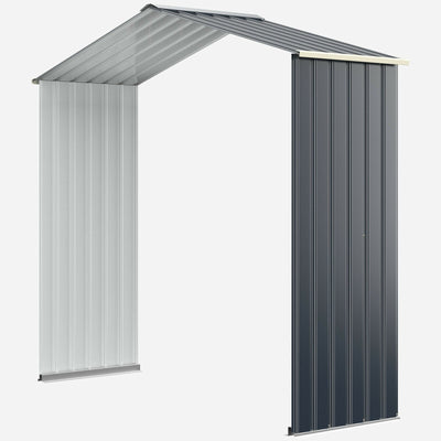 Outdoor Storage Shed Extension Kit for 7 Feet Shed Width - Relaxacare