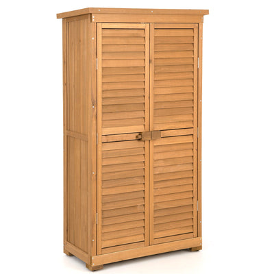 Outdoor Wooden Garden Tool Storage Cabinet - Relaxacare