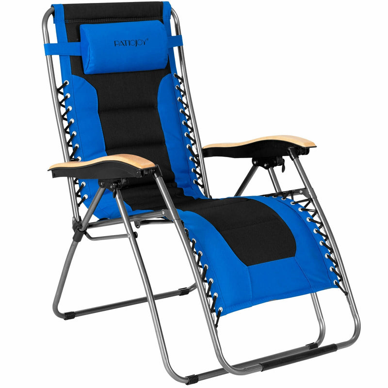 Oversize Folding Adjustable Padded Zero Gravity Lounge Chair - Relaxacare