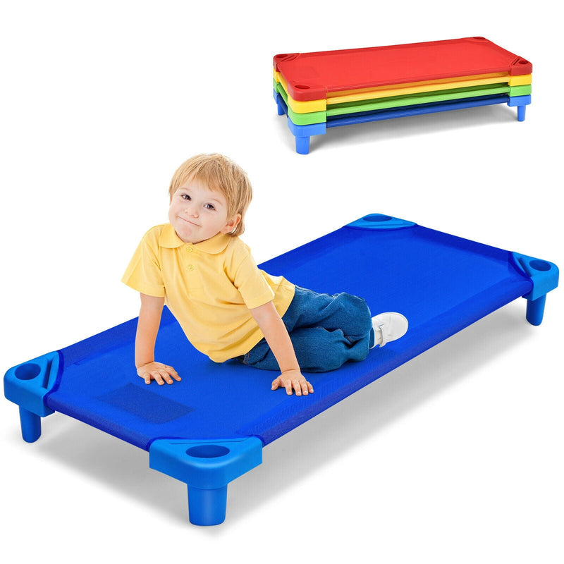 Pack of 4 Colorful Kids Stackable Naptime Cot - Relaxacare