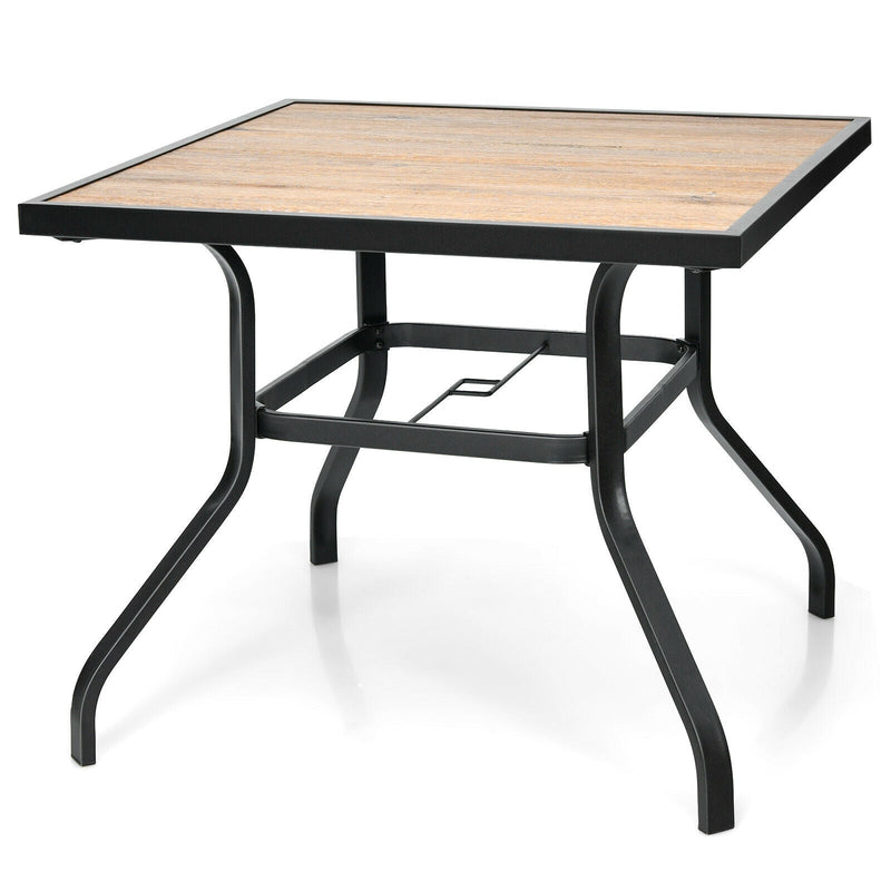 Patio Metal Square Dining Table for Garden and Poolside - Relaxacare