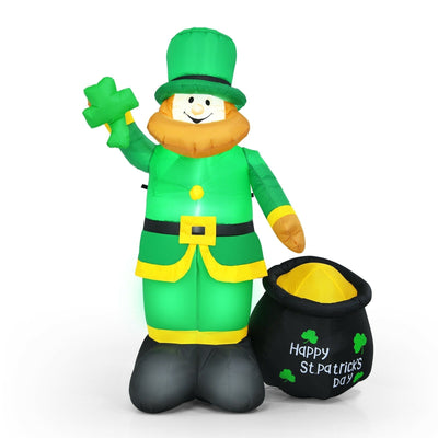 Patrick’s Day Inflatable Leprechaun for for Yard and Lawn-6 ft - Relaxacare
