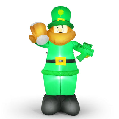 Patrick’s Day Inflatable Leprechaun for for Yard and Lawn-8 ft - Relaxacare