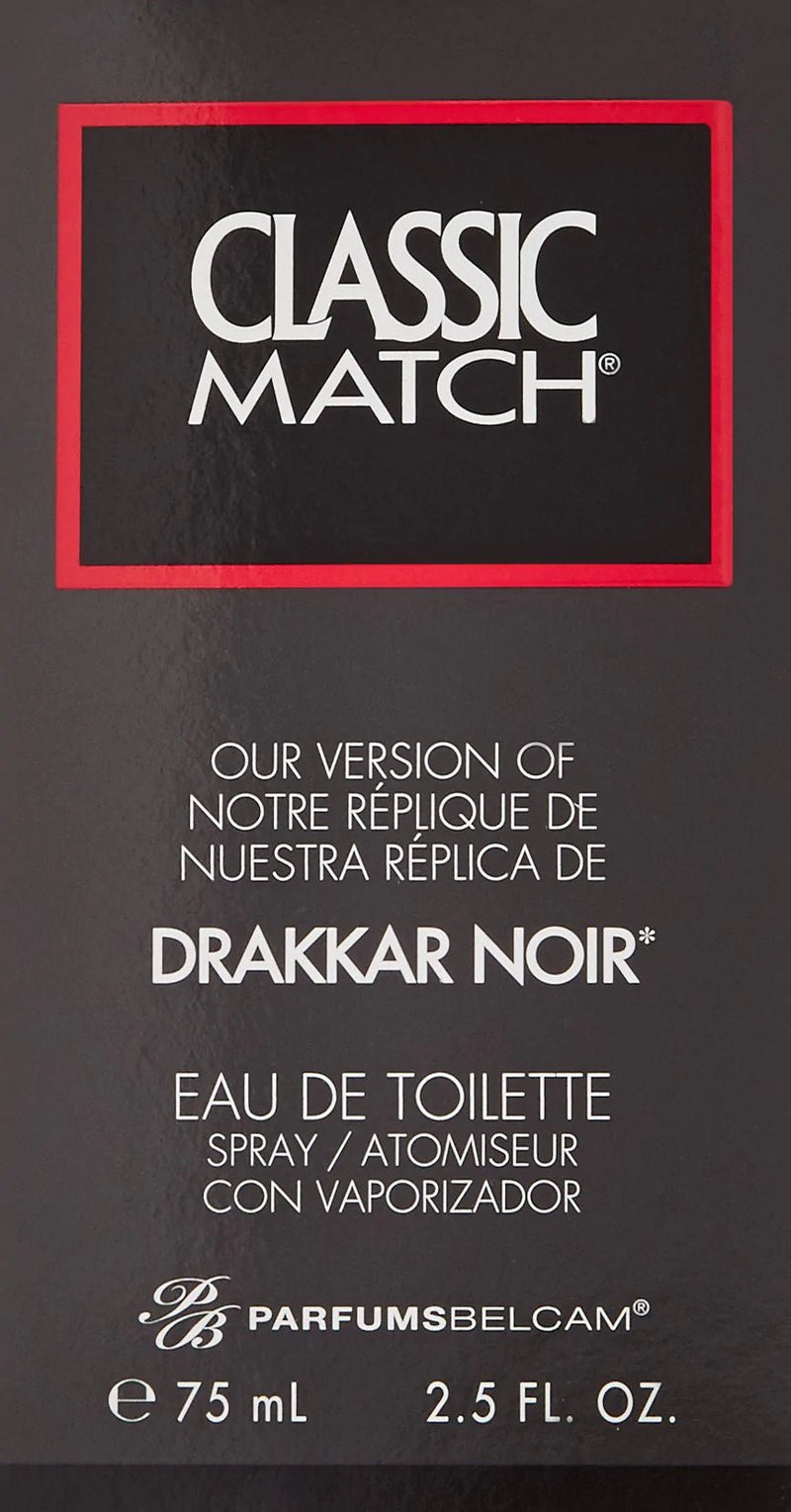 PB ParfumsBelcam Classic Match, Our Version of Drakkar Noir for Men, Eau de Toilette Spray, 2.5 Fl - Relaxacare