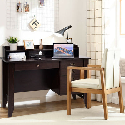 PC Laptop Writing Computer Desk -Brown - Relaxacare