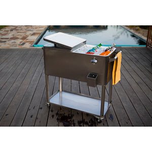 Permasteel Patio Cooler Stainless Steel - 80QT - Relaxacare