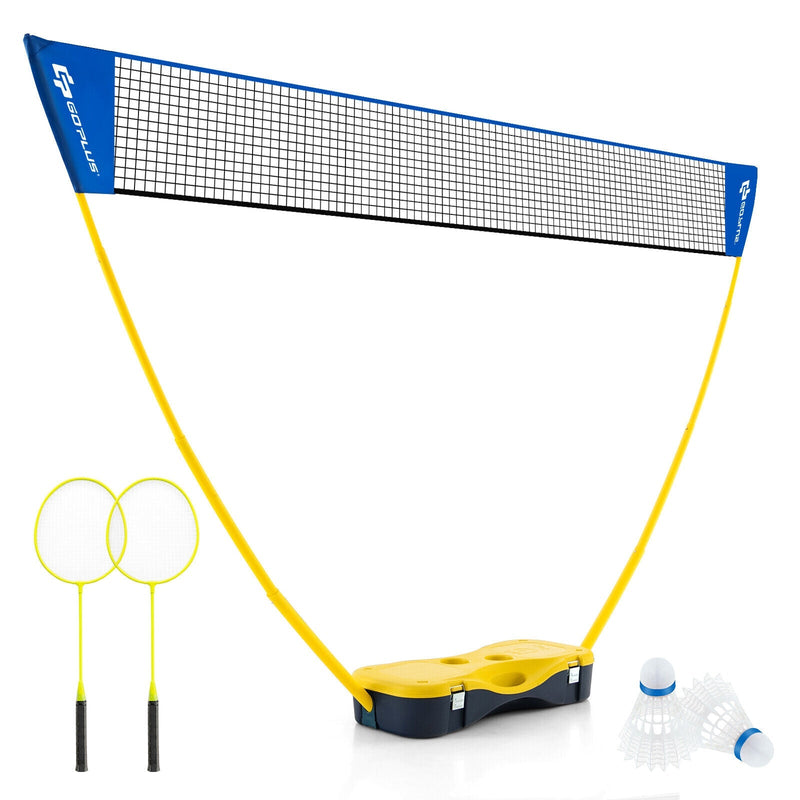 Portable Badminton Set Outdoor Sport Game Set with 2 Shuttlecocks - Relaxacare
