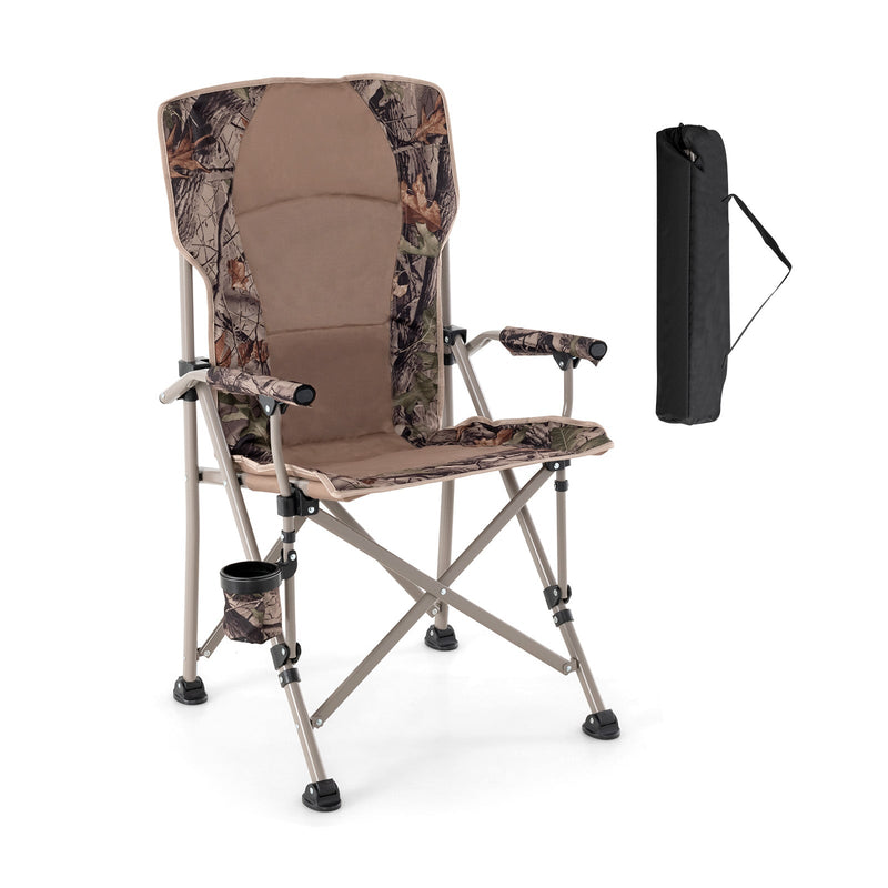 Portable Camping Chair with 400 LBS Metal Frame and Anti-Slip Feet - Relaxacare
