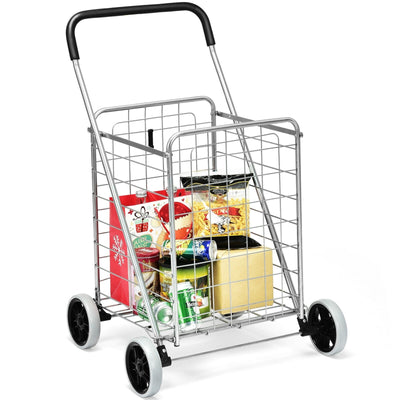 Portable Folding Shopping Cart Utility for Grocery Laundry - Relaxacare