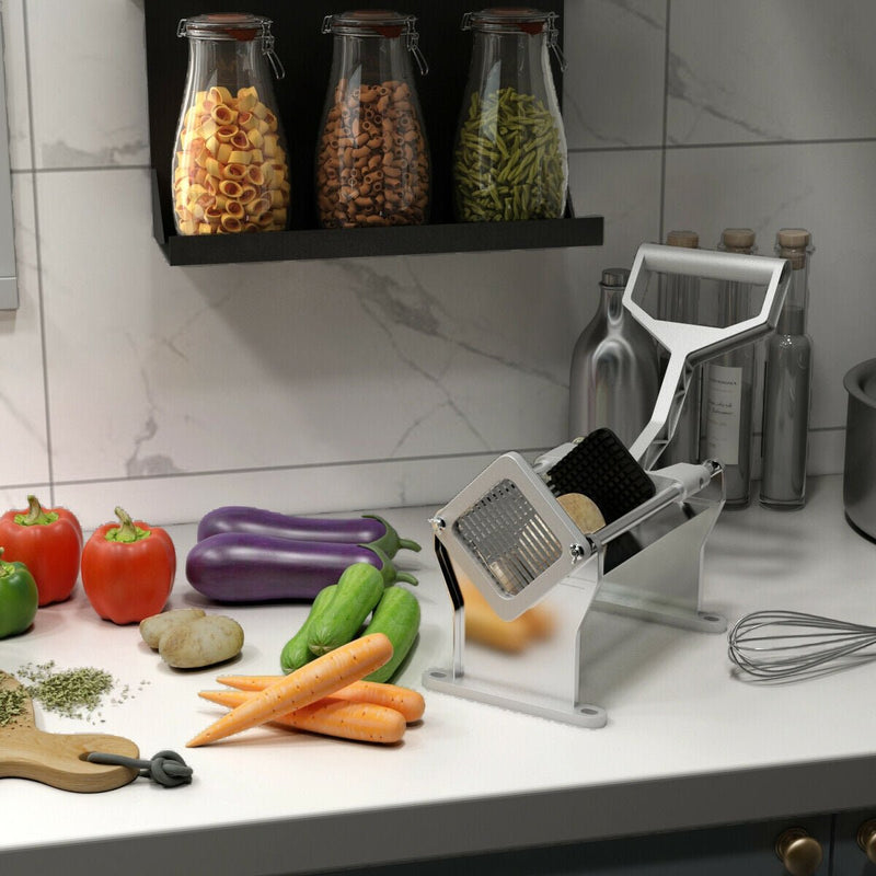 Potato French Fry Fruit Vegetable Cutter Slicer with 4 Blades - Relaxacare