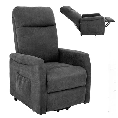 Power Lift Recliner Chair with Remote Control for Elderly-Gray - Relaxacare