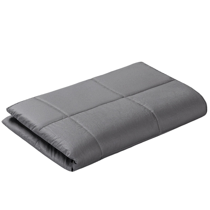 -Premium 12/15 lbs 48" x 72" 100% Cotton Weighted Soft Blanket Cover with Glass Beads-12 lbs - Relaxacare