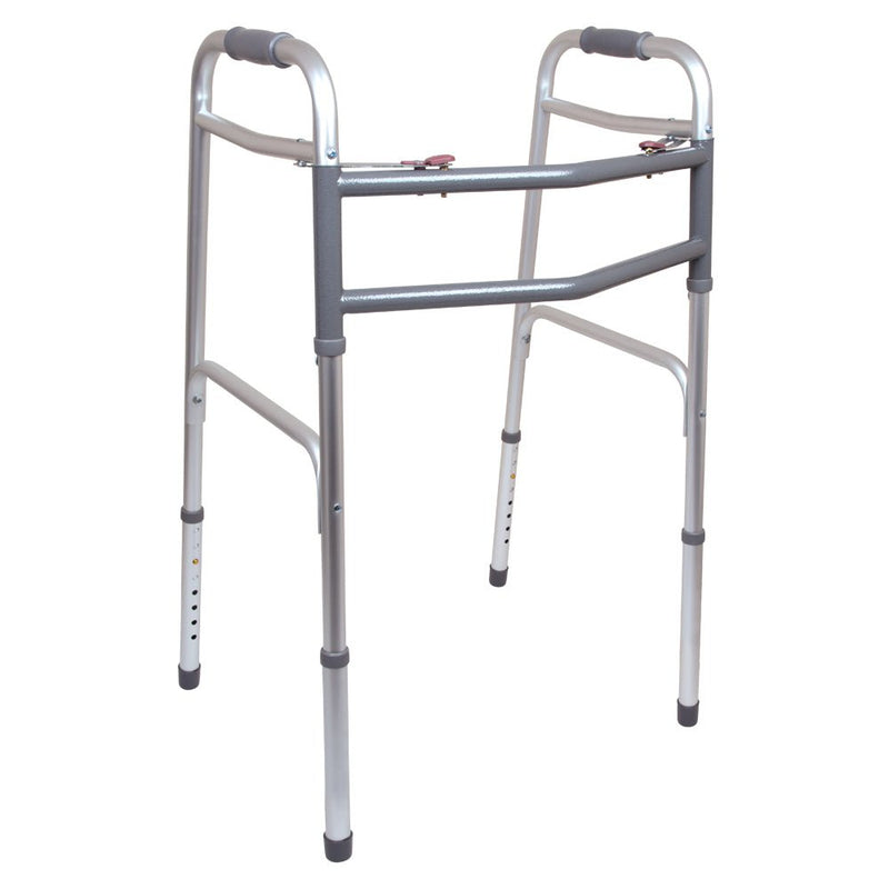 *PROBASICS - Bariatric Two-Button Release Folding Walker, Aluminum, No Wheels - Relaxacare
