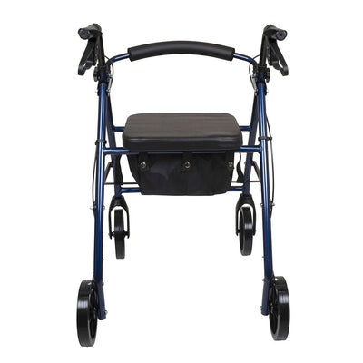 PROBASICS - Deluxe Aluminum Rollator with 8-inch Wheels, Blue - Relaxacare