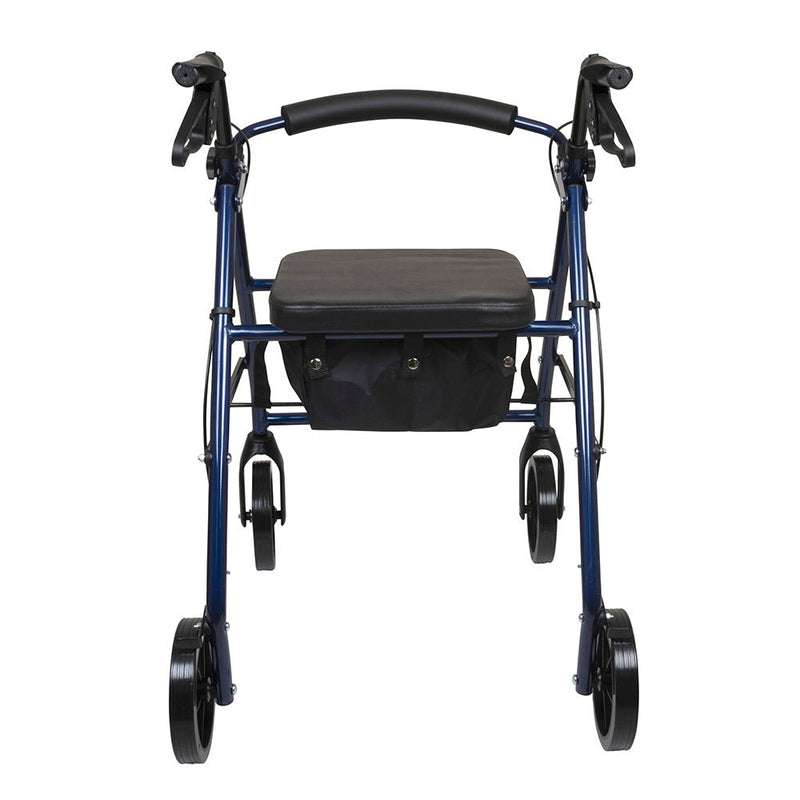 PROBASICS - Deluxe Aluminum Rollator with 8-inch Wheels, Blue - Relaxacare